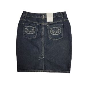 NEW‎ Y2K Paul & Joe skirt embroidered owl pockets low rise denim pencil M